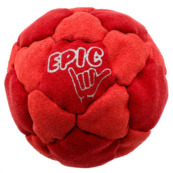 White and light blue Epic 32-panel hacky sack in Arctic Frost colorway