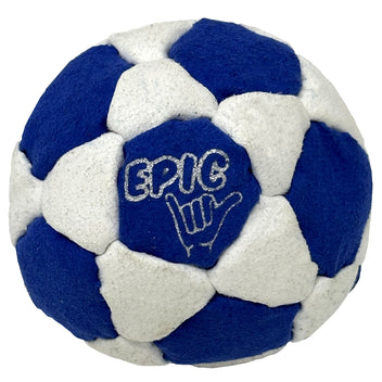 Neon green Epic 32-panel footbag for freestyle tricks, kicks, and stalls